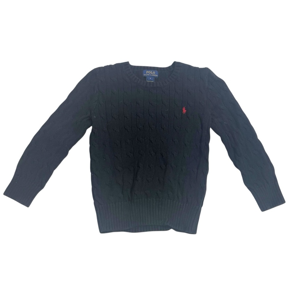 Polo Ralph Lauren Boys Cable Knit Chunky Sweater size‎ 6 Black